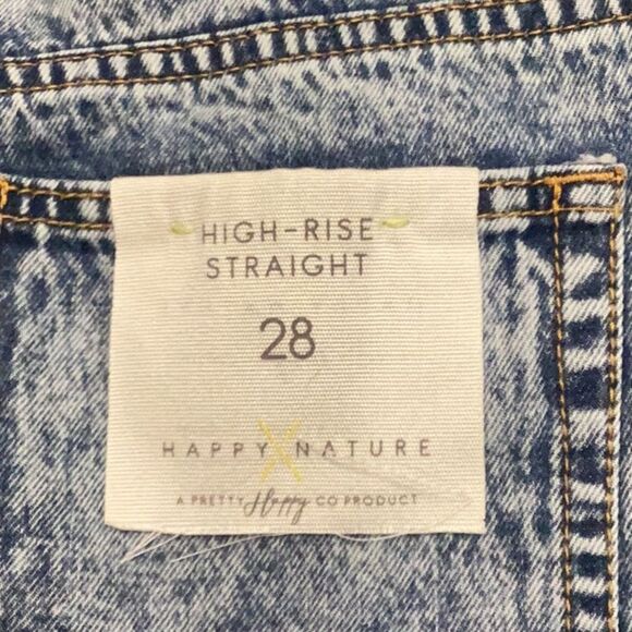 NWT Happy X Nature High Rise Straight Acid Wash Jeans size 28 - Picture 11 of 11